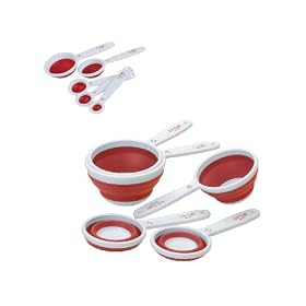 Progressive International Set of Collapsible Measuring Cups and Spoons