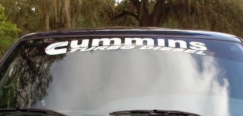 Cummins Turbo Diesel Windshield Decals 4" X 40"