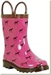 Western Chief - Kid's Pink Tiny Horses Waterproof Rubber Rain Boots