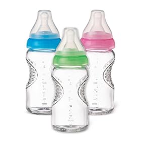Munchkin Mighty Grip BPA-Free Glass Bottles 3-Pack