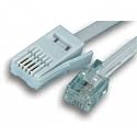 BT to RJ11 4 Pin Crossover TelePhone / Modem Cable - 10 Metres