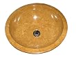 Inca Gold marble bathroom Sink Above Counter or Drop in self rimming Squared Rim