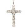 INRI Crucifix Charm 14K White Gold 39.5mm