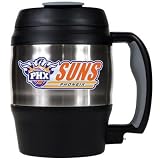 NBA Phoenix Suns 52-Ounce Stainless Steel Macho Travel Mug with Bottle Opener
