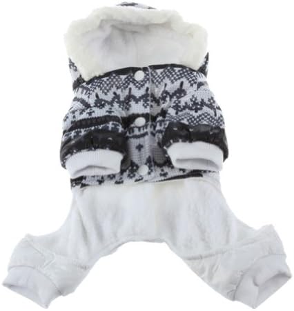 Chinadiscountstore XS Size Dog Puppy Pet Hoodi Thick Winter Warm Jumpsuit Clothes Outercoat