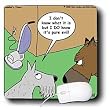 Rich Diesslins Funny Dogs Cartoons - Dogs vs. Vacuum Cleaner - Mouse Pads