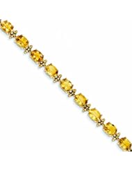 Genuine 14K Yellow Gold Citrine Bracelet 10 Grams Of Gold 100% Satisfaction Guaranteed.