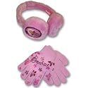 Girl's Barbie Pink Fur Earmuff and Glove Set (4-14)