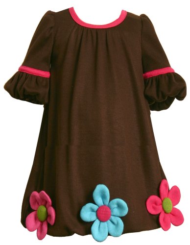 Bonnie Jean Girls 2-6x Brown Knit Dress