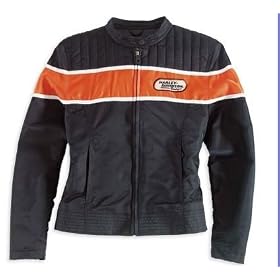 Harley Davidson Women's Race Team II Nylon Jacket. Classic race styling with updated fit. Black 98408-06VW; White 98409-06VW