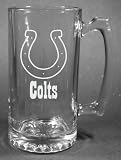 NFL Indianapolis Colts Laser Etched 27oz Glass Beer Mug