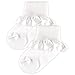 Luvable Friends 2-Pack Satin Ruffle Baby Socks, White, 0-6 months