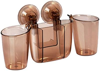 Comfort Zones Brown Double Suction Cup Bathroom Organizer for Sundries Storage 255*86mm