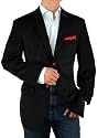 Executive 2-button Sport Coat Italian Velvet Corduroy Blazer Sportcoat Extra Soft Super 140's Fabric Black