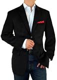 Executive 2-button Sport Coat Italian Velvet Corduroy Blazer Sportcoat Extra Soft Super 140s Fabric Black