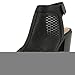 Soda Women's Kirby Perforated Peep Toe Slingback Stacked Heel Ankle Bootie
