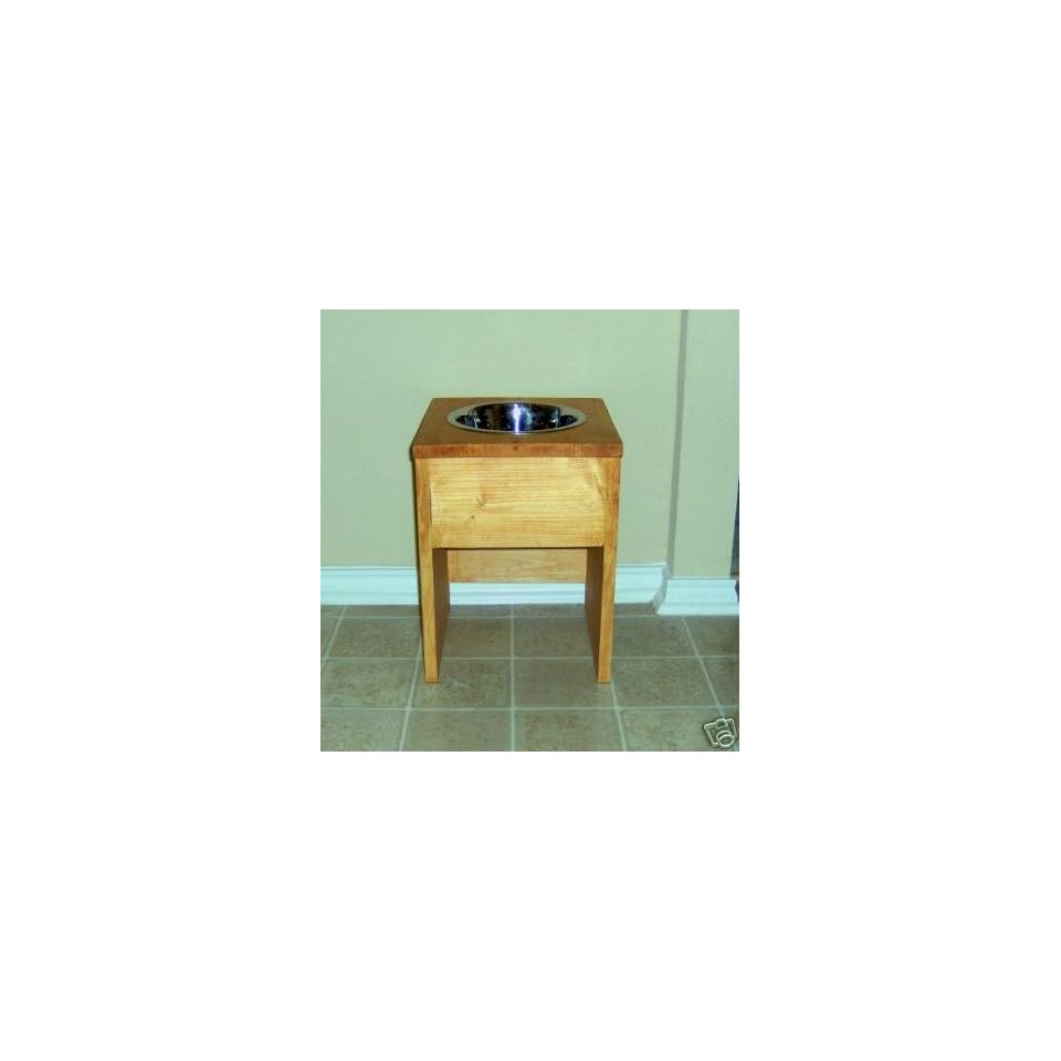 15 Inch Single Bowl Raised Dog Feeder Feeding Station One 1