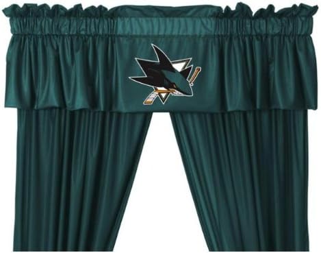 San Jose Sharks Window Treatments Valance and Drapes