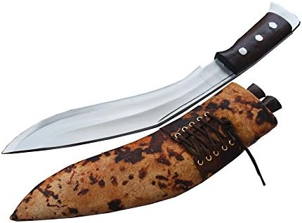 Hand Forged Blade Kukri - Authentic British Gurkha Afghan Issue Brown Sheath Khukuri - Hand Made in Nepal