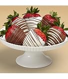 Sale 6 Hand-Dipped Strawberries with Chocolate Swizzle