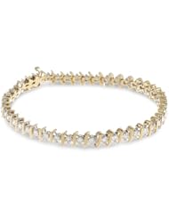 10k Gold S-Link Diamond Tennis Bracelet (3 cttw, I-J Color, I1-I2 Clarity)