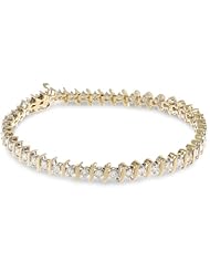 10k Gold S-Link Diamond Tennis Bracelet (3 cttw, I-J Color, I1-I2 Clarity)
