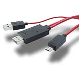 [Aftermarket Product] Red 2m MHL Micro USB to HDMI HDTV Adapter Cable For Samsung Galaxy S3 i9300 Sprint L710 att i747 Verizon i535 T-Mobile T999 New