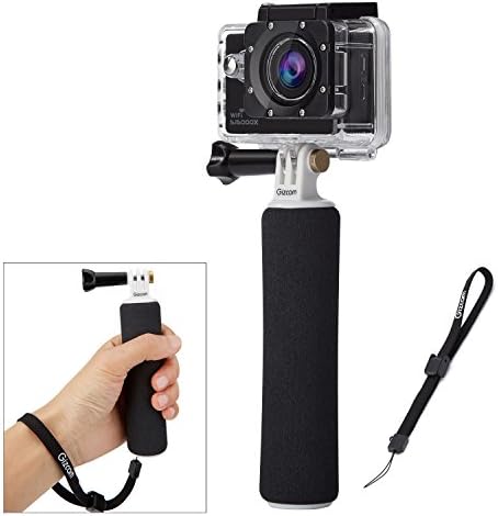 Floating Hand Grip Handle for Sports Cameras GoPro Hero 4, Hero 3+, 3, 2, 1, SJCAM SJ4000 SJ5000, Xiaoyi Yi and Other Action Cameras with Waterproof Carbon Fiber, Adjustable Wrist Strap included
