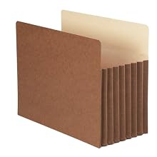 Smead Pocket, Letter, Straight, 7-Inch Expansion, Redrope 5 per Box (73395)