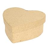 3 inch Small Heart Paper Mache Boxes with Lids - Package of 12 Boxes