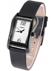 (ILEWAY) ABL-8813G Elegant Genuine Leather Quartz Analog Watches Wrist Watches Timepieces f Female Lady - Large Size - Black SWWM1-224829