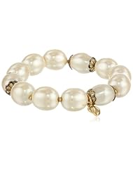 Carolee Pearl Tone Stretch Bracelet, 7.5"