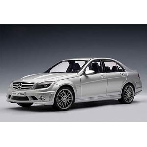 Click here to buy Mercedes-Benz C63 AMG 1 18 Silver w  Leather Seats