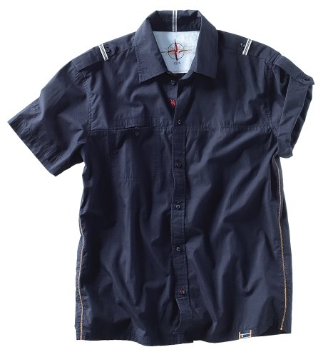 Northland Herren Hemd  Leon Crew S/Slv Shirt, navy , 50 Preisvergleich