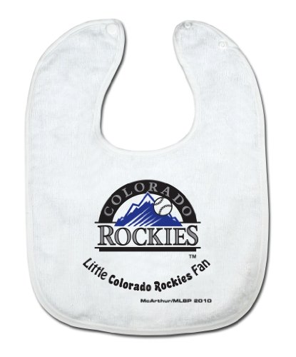 MLB Colorado Rockies White Snap Bib with Team Logo