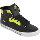 Supra Vaider High Top Skate Shoe - Men's Black/Highlighter Yellow, 12.0