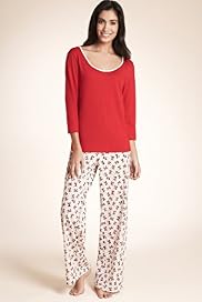 Pure Cotton 3/4 Sleeve Bow & Spot Pyjamas