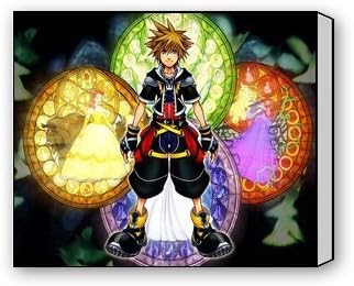 Leereevs WOOD FRAME Wall Art Painting Kingdom Hearts Photo Modern Canvas Print