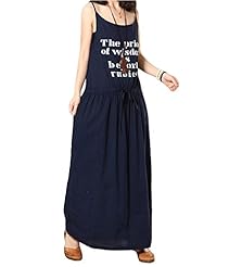 Scoop Neck Cotton Sleeveless Spaghetti Strap General Print  Dress With a Sash 