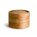 Iron Chef 12-Inch Burnished Bamboo Steamer