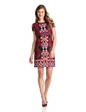 41pMJbdcJqL. SL160  Tiana B Womens Aztec Tiles Printed Ponte Dress