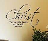 John 14:6 Christ the way the truth and the life vinyl decal stick quote bible verse