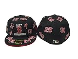 Boston Red Sox MLB Navy World Series Champions with Player Numbers Fitted Adult Hat / Cap
