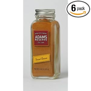 Adams Extracts Turmeric Ground 2.02 Ounce Glass Jar Pack of 6 by Adams Extracts
