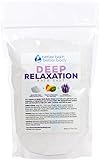 Deep Relaxation Bath Soak Epsom Salt With Lavender Essential Oils & Vitamin C - 100% All Natural No Perfumes & Dyes - Relieve Tension & Stress Naturally - 1 Lb Package