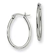 Stainless Steel 18mm Diameter Oval Hoop Earrings