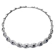 14K White Gold Sapphire and Diamond Necklace