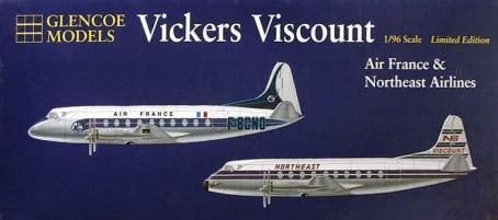 Glencoe 1/96 Vickers Viscount Air France/ Northeast Airlines Kit by Glencoe Models