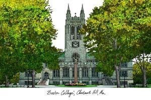 Boston College Lithograph 14x10 Limited Edition Unframed Lithograph