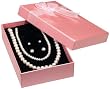 White Freshwater Cultured Pearl Mother-and-Daughter Necklace and Earring Set with Sterling Silver Clasp